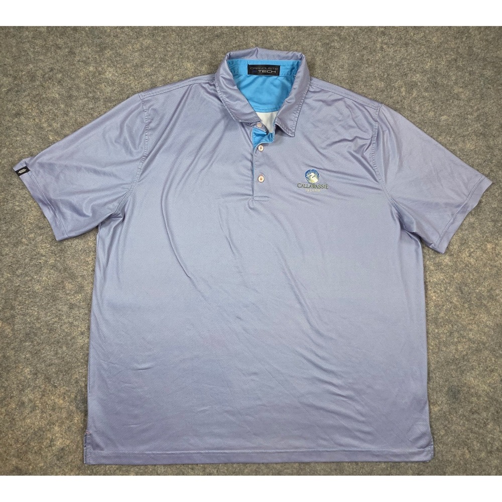 Carnoustie Tech Mens 2XL Golf Polo Shirt Blue Callawassie Island Performance